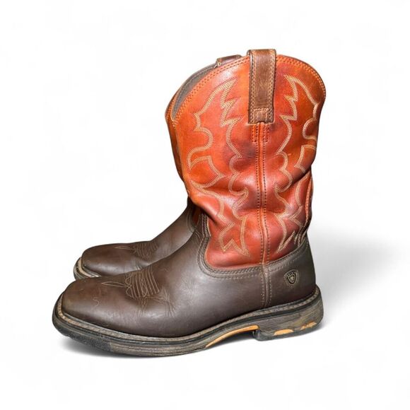 ARIAT MEN'S WORKHOG® WESTERN WORK BOOTS - BROAD SQUARE TOE - Picture 1 of 7